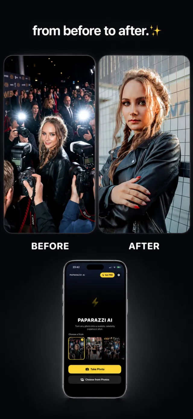 Paparazzi AI before and after