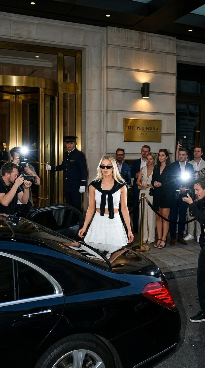 Paparazzi AI Hotel Entrance Flash Moment example result